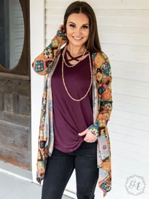 Cute bohemian/Aztec cardigan top