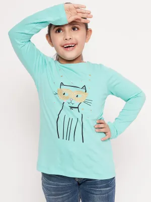 Girls Graphic Printed Cotton T-Shirt