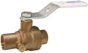 Nibco Ball Valve C X C 1 Inch  With Drain Brass Lead Free