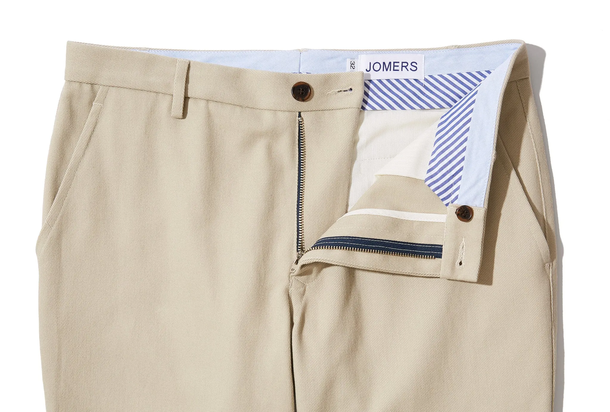 Olsen (Slim) - Beige Japanese Cotton Drill Chino