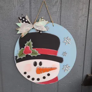 Snowman doorhanger DIY KIT with supplies